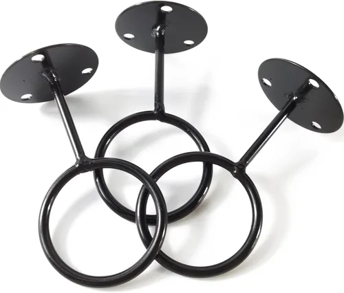 Vista 3 de NSBELL Soporte para recuerdos de exhibición de béisbol, 3 piezas, soporte de pared resistente para coleccionables, acero