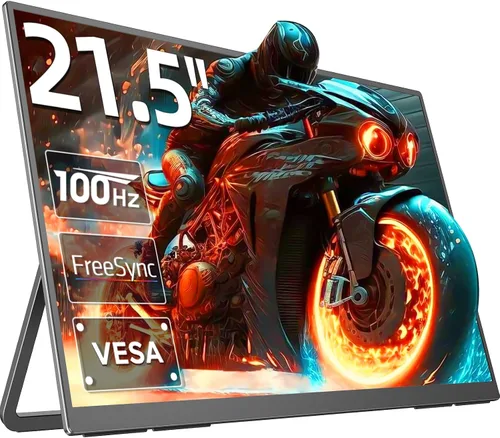 Vista 12 de Monitor portátil con pantalla táctil con batería de 8000 mAh, 15.6 pulgadas, 125% sRGB ultra delgado de 10 puntos, monitor de pantalla táctil USB-C