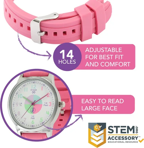 Vista 2 de OWLCONIC Kids Watch - Analog Watches for Kids - Girls & Boys Watches Ages 7-10, Watches for Kids 8-12, Kids Analog Watch Telling Time Teaching Tool