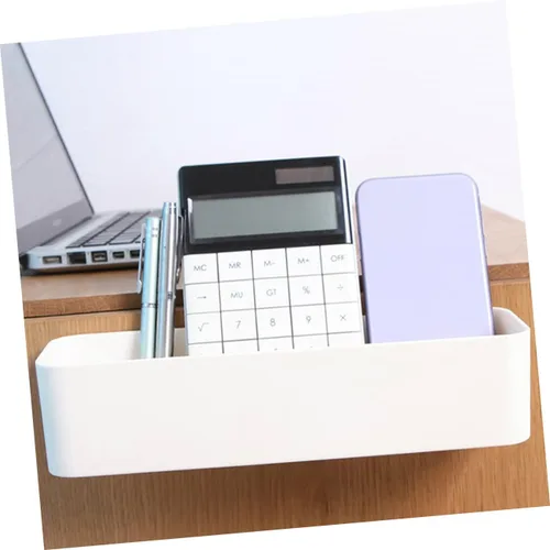 Vista 6 de Uonlytech 2 cajas de almacenamiento autoadhesivas de pared con control remoto y soporte para bolígrafo, para organización del hogar, no requiere
