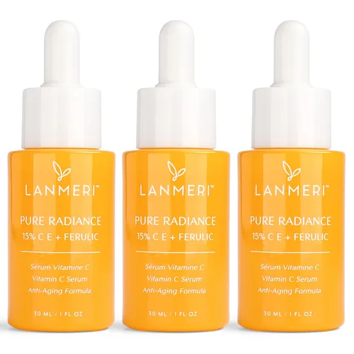 Vista 12 de Lanmeri Ceuticals 15% vitamina C + E + suero ferúlico: fórmula avanzada de defensa antioxidante con 1% de vitamina E y 0.5% ácido ferúlico, suero