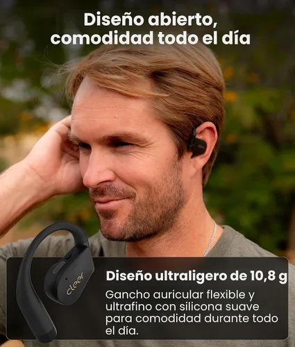 Vista 4 de Cleer ARC 4 Plus - Auriculares abiertos con audio Dolby Audio, color negro