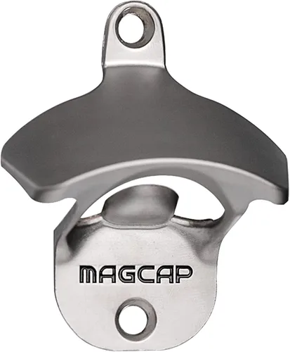 Vista 7 de Abrebotellas para exteriores montado en la pared, estilo abridor magnético de botellas de cerveza que atrapa las tapas, fácil de instalar e