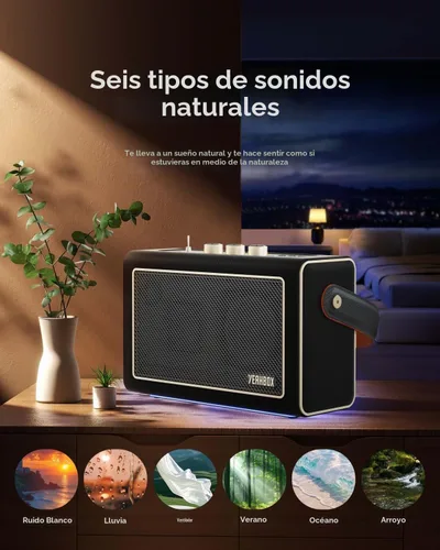 Vista 6 de YEAHBOX Starro - Altavoz Bluetooth de 3 vías con doble DSP, Bluetooth 5.3, graves y agudos ajustables, modo de ruido blanco, control de aplicación
