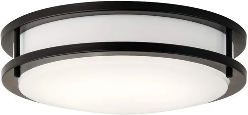 Vista 3 de Kichler 10784OZLED 11.75" LED de acrílico blanco montaje empotrado en bronce antiguo