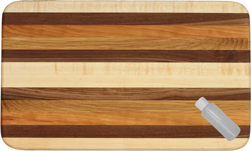 Vista 6 de Tablas de cortar de madera hechas a mano incluyendo aceite (9 "x 11" con asa)