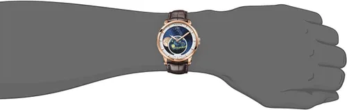 Vista 4 de AGELOCER Top Brand Blue Moon Phase Automático Mecánico Masculino Moda Lujo Muñeca Cuero Casual Reloj de Vestir