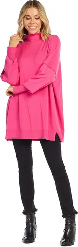 Vista 2 de Mud Pie Rivers - Suéter de gran tamaño con cuello alto falso para mujer