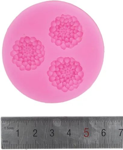 Vista 5 de mini flor Fondant molde silicona azúcar molde artesanía moldes bricolaje goma flores pastel decoración F154