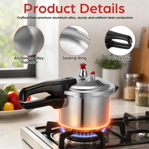 Vista 7 de Olla a presión pequeña para mini cocina multi con válvulas de seguridad