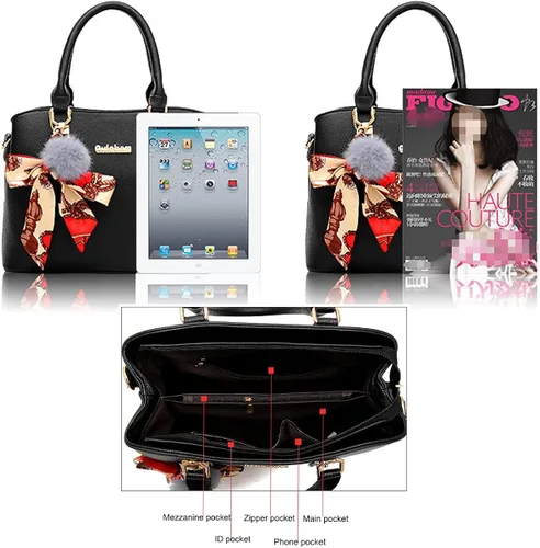 Vista 3 de YOUNXSL Bolsos y bolsos de mano para mujer, bolsos de hombro, carteras con asa superior