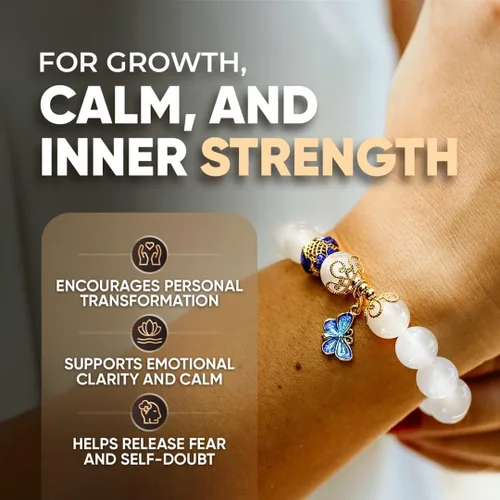 Vista 29 de Conscious Items Pulseras espirituales para mujeres y hombres, pulsera de cristal curativo con piedras naturales para meditación, alineación