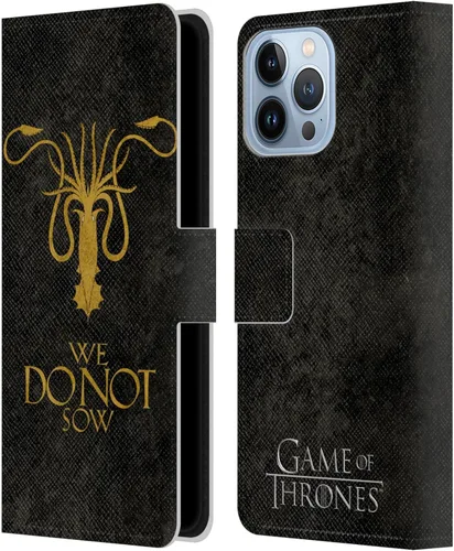 Vista 15 de Head Case Designs Funda de piel con licencia oficial de HBO Juego de Tronos Arryn Dark Distressed Look Sigils para Apple iPhone 13 Pro Max