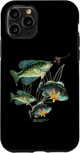 Vista 29 de Crappie Bluegill Fishing Phone Covers Black Fly Case for iPhone 17