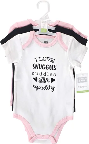 Vista 219 de Hudson Baby baby-girls Cotton Bodysuits 3-pack
