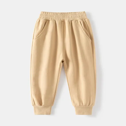 Vista 4 de Paquete de 3 pantalones deportivos elásticos con cordón para bebé, de algodón, dinosaurio, con bolsillos