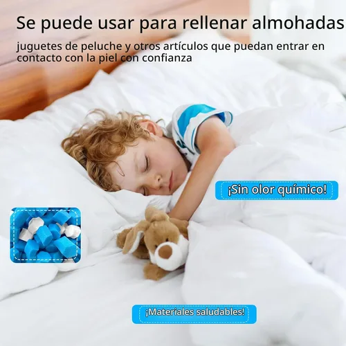 Vista 4 de Relleno para saco de boxeo de 5 libras, relleno de frijoles para almohada y puf, relleno de espuma viscoelástica triturada, relleno para saco