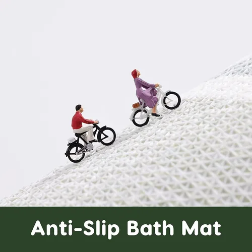 Vista 6 de TRUEDAYS Alfombra de baño de flores verdes para suelo de baño, pequeña alfombra de baño antideslizante de absorción de agua, alfombra de baño ultra