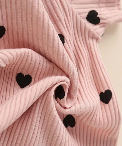 Vista 6 de Conjunto de mameluco y pantalón de manga larga para niña de 3 piezas