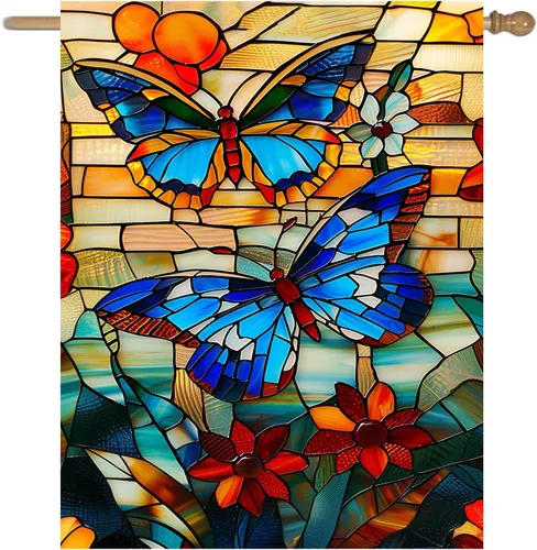 Vista 22 de Banderas de Jardín de Abeja de Verano para Exterior Disculpen las Malezas, Estamos Alimentando a las Abejas, Letrero de Patio, Sin Corte de Césped