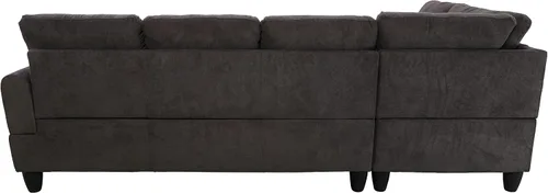 Vista 6 de Star Home Living Juego de 2 sofás seccionales orientados a la izquierda, marrón oscuro