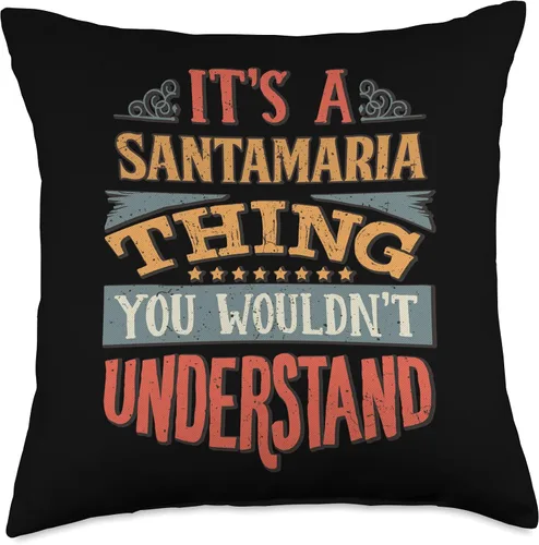 Vista 5 de Santamaria Name Gifts By Vnz Santamaria - Almohada con nombre, 16 x 16 pulgadas, multicolor