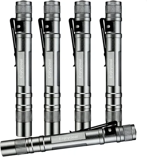 Vista 8 de 5 unids pluma linternas 1000LM ultra delgado portátil LED Penlight bolsillo pluma linterna luz linterna con clip para interior al aire libre