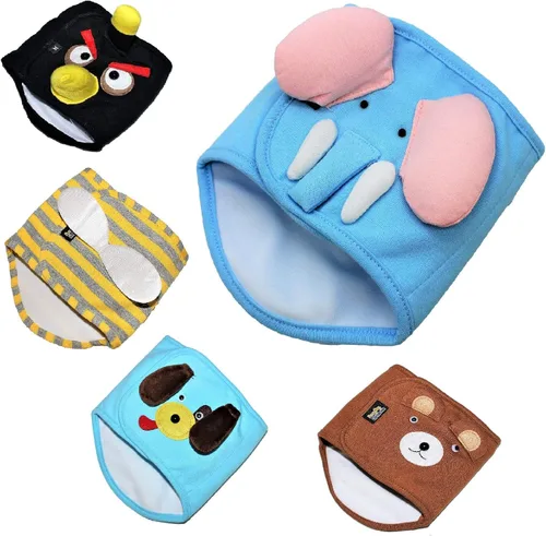 Vista 6 de Pañal divertido para perros y cachorros para razas pequeñas (negro, S - cintura de 8 a 10 pulgadas)