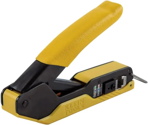 Vista 8 de Klein Tools VDV026-813 Kit de Probador y Crimpadora de Cable Ethernet RJ45, Tecnología Pass-Thru, Incluye Conectores para Aplicaciones de Datos