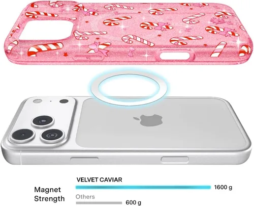 Vista 1288 de VELVET CAVIAR Funda para iPhone 15, compatible con MagSafe, probada contra caídas de 10 pies, fundas protectoras de diseño, leopardo color rosa