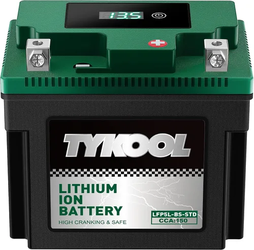Vista 21 de TYKOOL LFP4L-BS-STD - Batería de litio de 12 V, sustituye a YTX4L-BS, 140CCA 3Ah, se adapta a ATV motocicleta, scooter, cortacésped, compatible