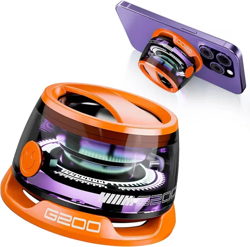 Vista 13 de Altavoz Bluetooth magnético G200 con luz RGB - Mini altavoz Bluetooth portátil, sonido estéreo de rango completo para 7 horas de reproducción, modo