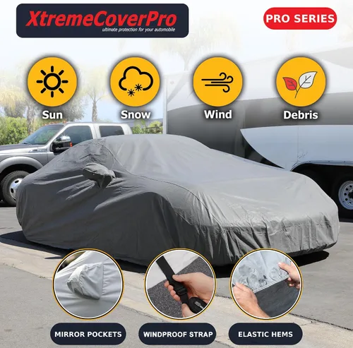 Vista 9 de Funda de coche compatible con Chevy Aveo de 4 puertas XTREMECOVERPRO Diamond Series 2007 2008 2009 2010 2011 negro