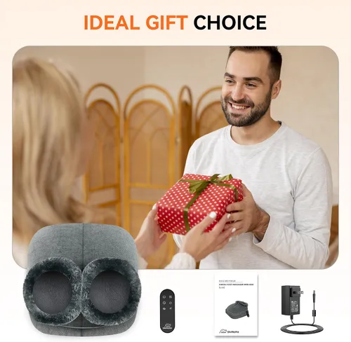 Vista 7 de Snailax Shiatsu - Masajeador de pies con calor, máquina eléctrica de masaje de pies para neuropatía, fascitis plantar, calentadores de pies