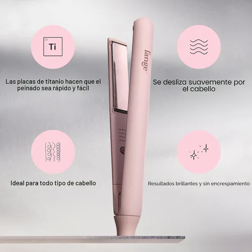 Vista 2 de L'ANGE HAIR Plancha Alisadora de Titanio Straight Forward – Placas Flotantes de 1" Doble Voltaje Cable Giratorio de 360° Apagado Automático