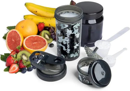 Vista 8 de Smartshake Revie - Botella mezcladora de proteínas de 25.4 fl oz Botella de bebida para gimnasio a prueba de fugas para batidos de proteínas