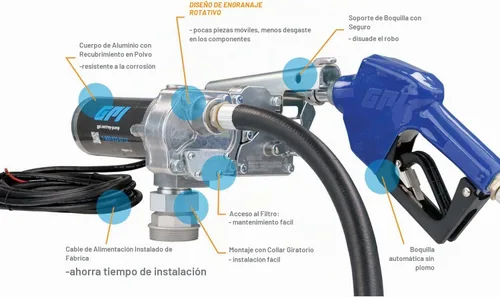 Vista 7 de GPI - Bomba de transferencia de combustible serie M-150, boquilla de cierre automático, 15 GPM, 12 voltios (110000-100)