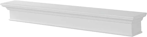 Vista 7 de Pearl Mantels ARYB72610B - Estante de madera de fibropanel de densidad media de fibropanel de densidad media de alta calidad, color negro, pintura