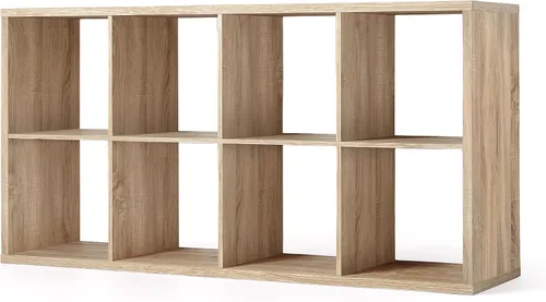 Vista 14 de CAPHAUS Estante organizador de almacenamiento de 13 pulgadas, con borde exterior extragrueso, divisor de estante de almacenamiento abierto, Roble