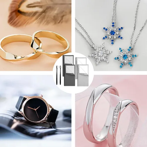Vista 7 de 6 herramientas de limpieza de joyas, el kit de limpieza de joyas incluye 2 paños de joyería y 2 cepillos ultrasuaves, paño de pulido para diamantes