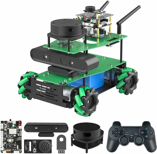 Vista 21 de Yahboom Robot AI Python Programa ROS2 Robot con RPi 5 8GB Powered Robot Educativo AI Módulo de voz Mapeo Navegación 360° Movimiento