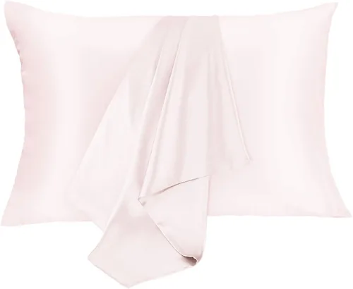 Vista 12 de JOGJUE Funda de almohada de seda para el pelo y la piel, 2 unidades, 100% seda de mora, funda de almohada hipoalergénica, suave, transpirable, ambos