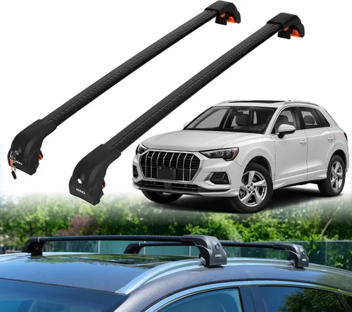 Vista 14 de ERKUL Barras Transversales de Techo para Audi Q3 2012-2018 Barras Transversales de Aluminio con Candado Antirrobo para Techo Compatible con Negro
