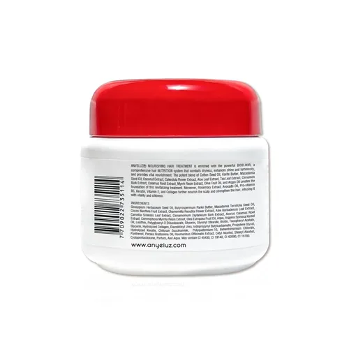 Vista 8 de ANYELUZ - Mascarilla nutritiva para el cabello que combate la sequedad y proporciona brillo, infundida con provitamina B5 y mezcla orgánica que