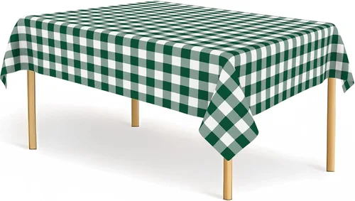 Vista 20 de Paquete de 2 manteles de plástico a cuadros en blanco y negro para fiestas, desechables de 54 x 108 pulgadas, mantel rectangular con bandera a