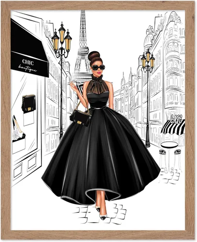 Vista 43 de Monem Art - Póster de moda, estampado de diseñador rosa, arte de zapatos, arte de perfume, arte de lápiz labial, regalo para mujeres y fashionistas