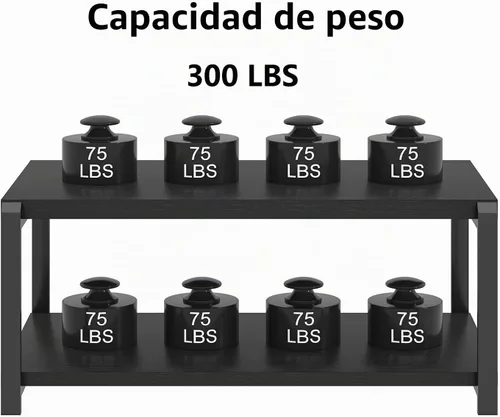 Vista 5 de EXCEFUR Mesa de café negra, mesa central moderna de madera rústica para sala de estar, mesa de té industrial rectangular de cóctel con estante