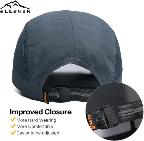 Vista 42 de ELLEWIN Gorra de béisbol unisex UPF 50 sin estructura, con pico grande y plegable