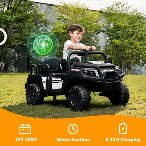Vista 6 de Coche eléctrico de 24 V para niños, automóvil de 4 plazas