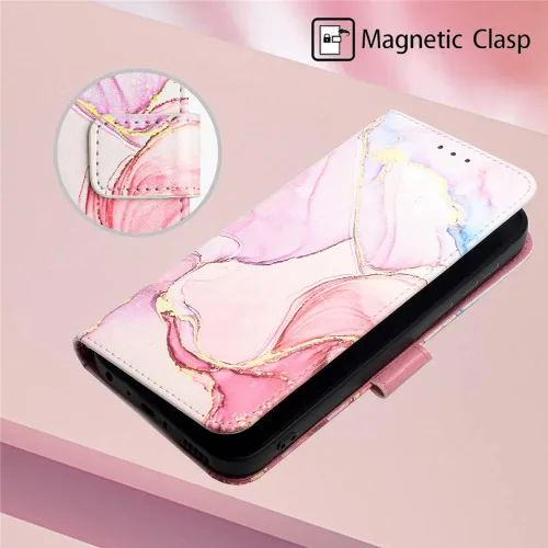 Vista 5 de Funda compatible con iPod Touch 7 tipo cartera para mujer, Touch 6 con tarjetero de piel de lujo con función atril, funda protectora para iPod Touch